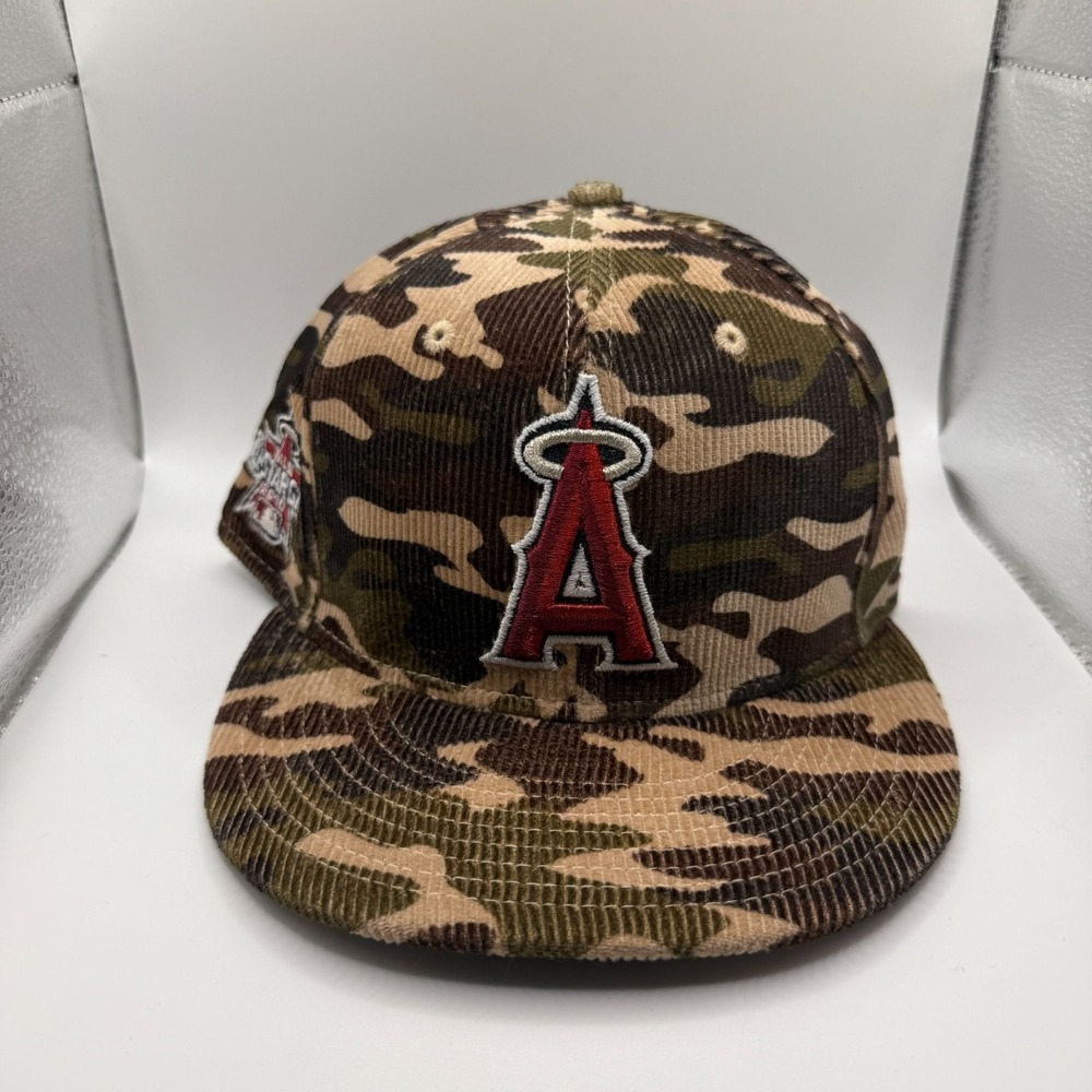 New Era 59Fifty‎ Los Angeles Angels Camo 2010 ASG Corduroy Fitted Hat Size 7 1/4
